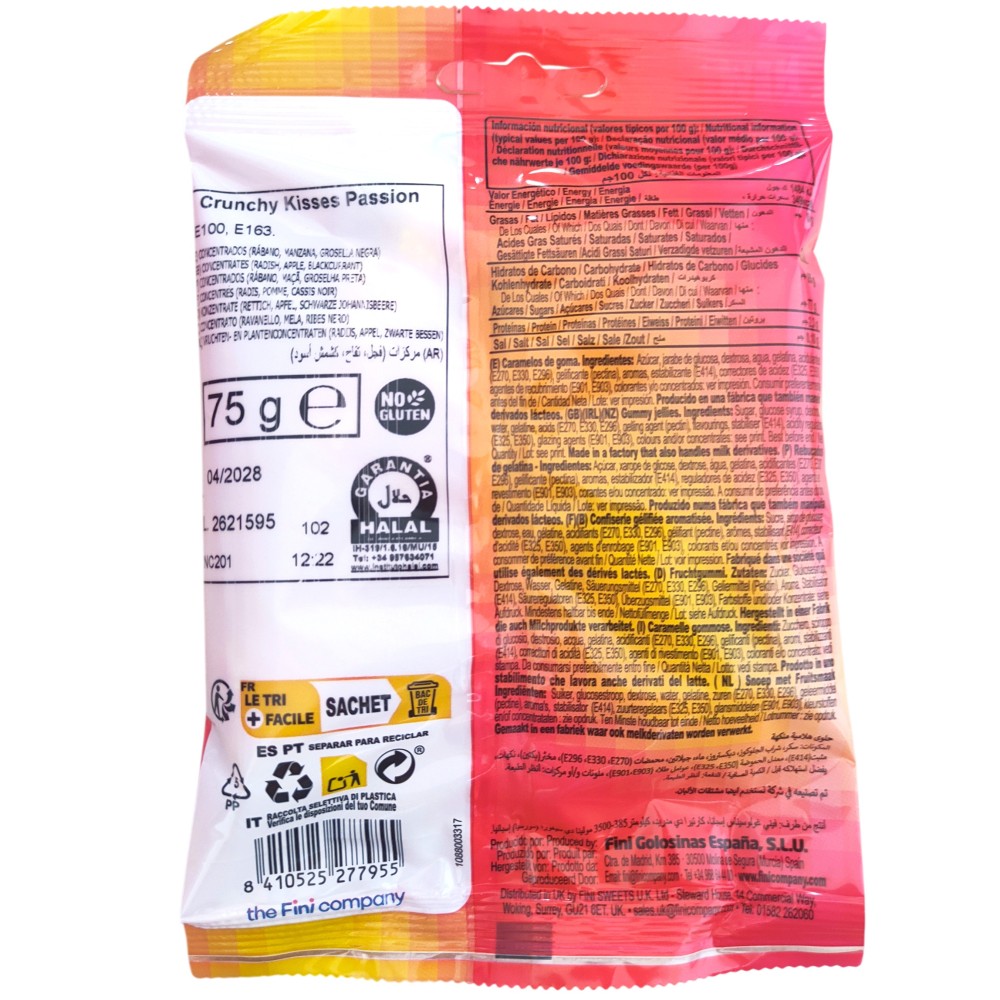 Bolsita Fini PASSION Crunchy Kisses 75gr x 12 unidades - Imagen 8
