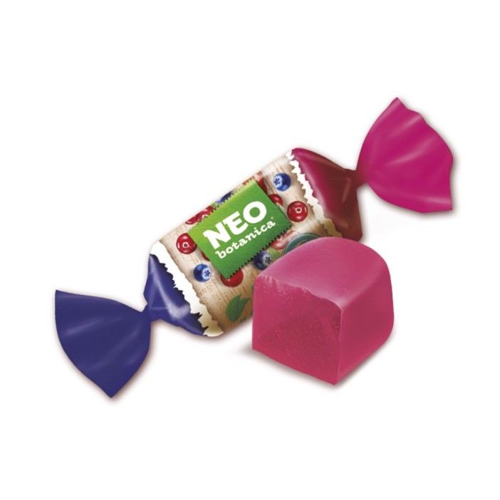 Caramelos NEO Botanica sin azúcar sabor Frutas del Bosque bolsa 1kg.