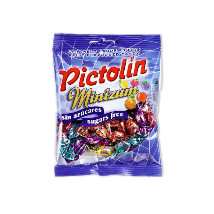 Caramelos Pictolín Minizum sin azúcar bolsita 65 gramos