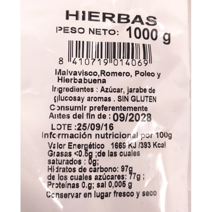 Pifarré Caramelos sabor hierbas bolsa de 1 kg. - Imagen 4