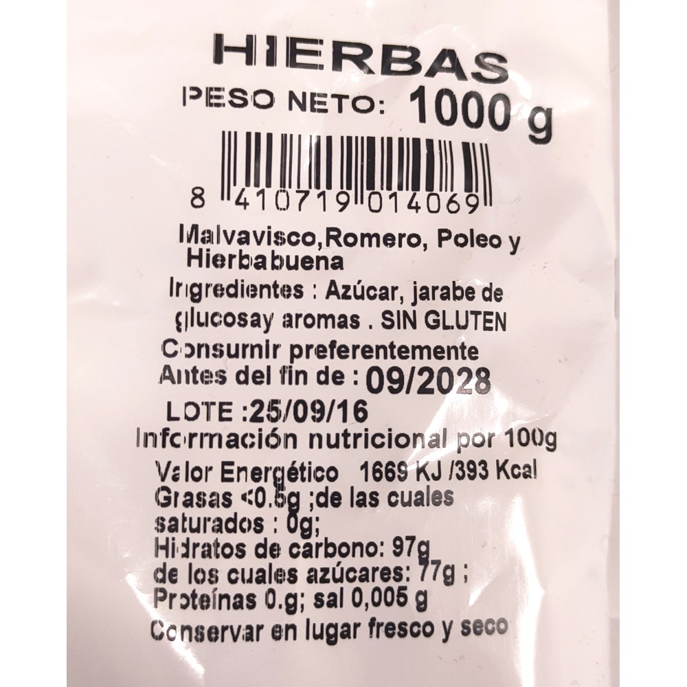 Pifarré Caramelos sabor hierbas bolsa de 1 kg. - Imagen 8