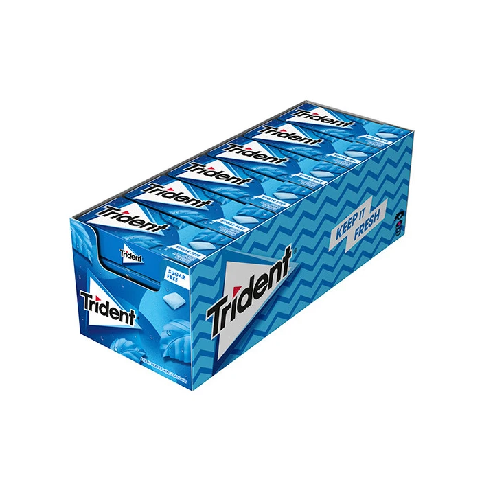 Chicles trident formato gragea sabor menta. 24u.