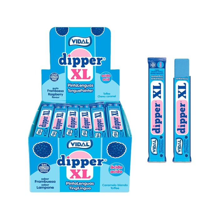 Vidal Dipper XL Caramelo masticable sabor a FRAMBUESA 100u.
