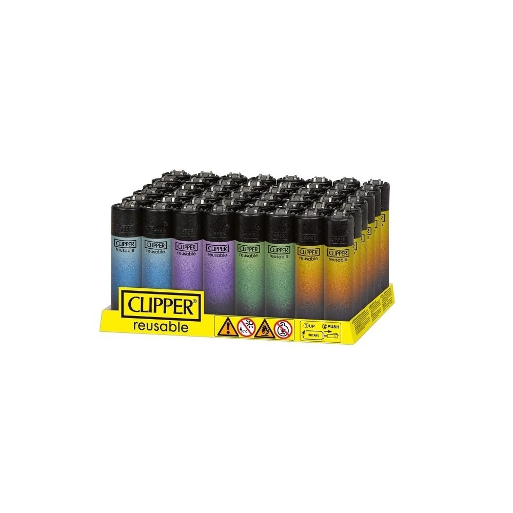 Encendedores Clipper CP22RH BLACK TRIPLE GRADIENT 48u. - Imagen 3
