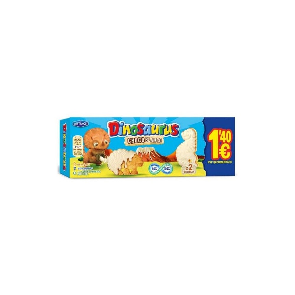 Galletas Dinosaurus chocolate blanco 1.40€ 88gr x 12u. - Imagen 3