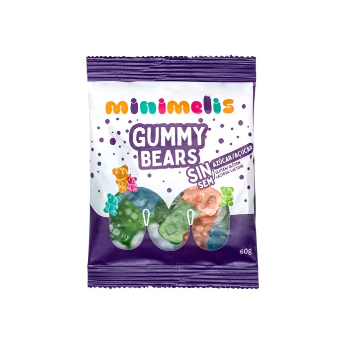 Golosinas sin azúcar Minimelis Ositos brillo bolsita 60gr.