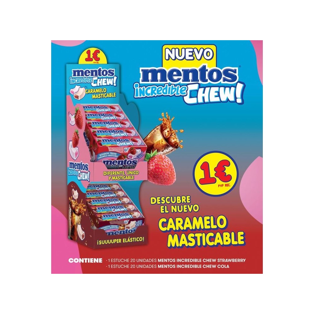 Lote Chupa Chups Mentos Pack Incredible Chew 2x20 (Ref:10041773) - Imagen 4