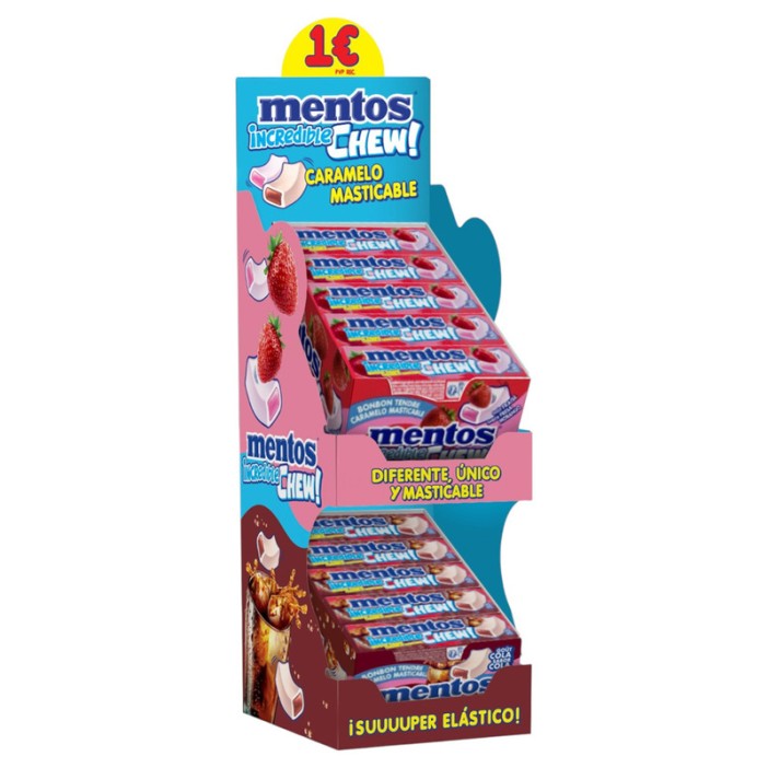 Lote Chupa Chups Mentos Pack Incredible Chew 2x20 (Ref:10041773)