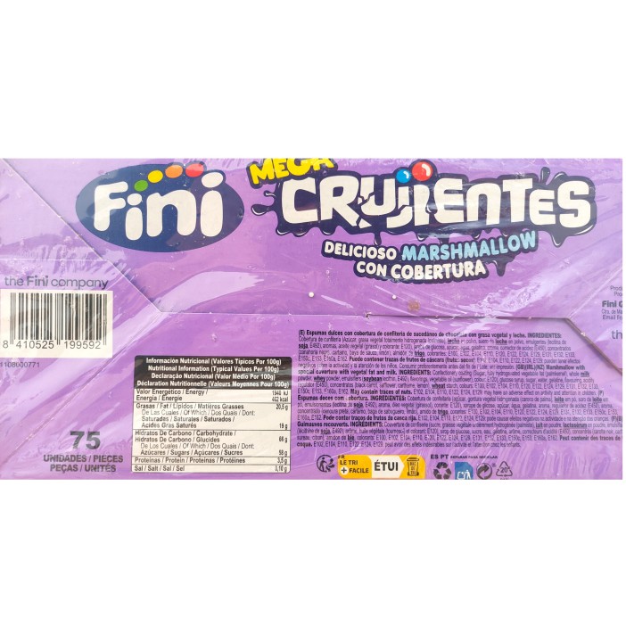 Mega crujientes Fini esponja cubierta de colores 75u. - Imagen 3