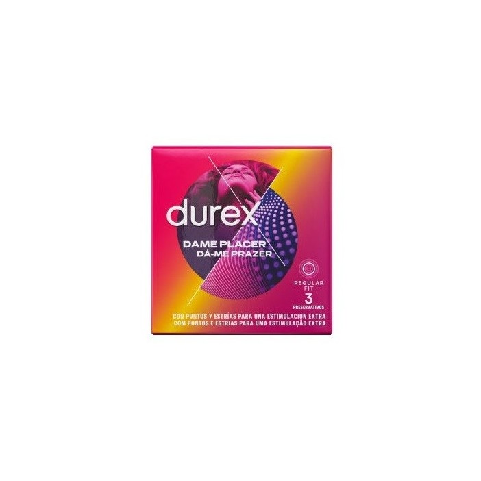 Preservativos Durex Dame Placer 3u. Bandeja 24u.