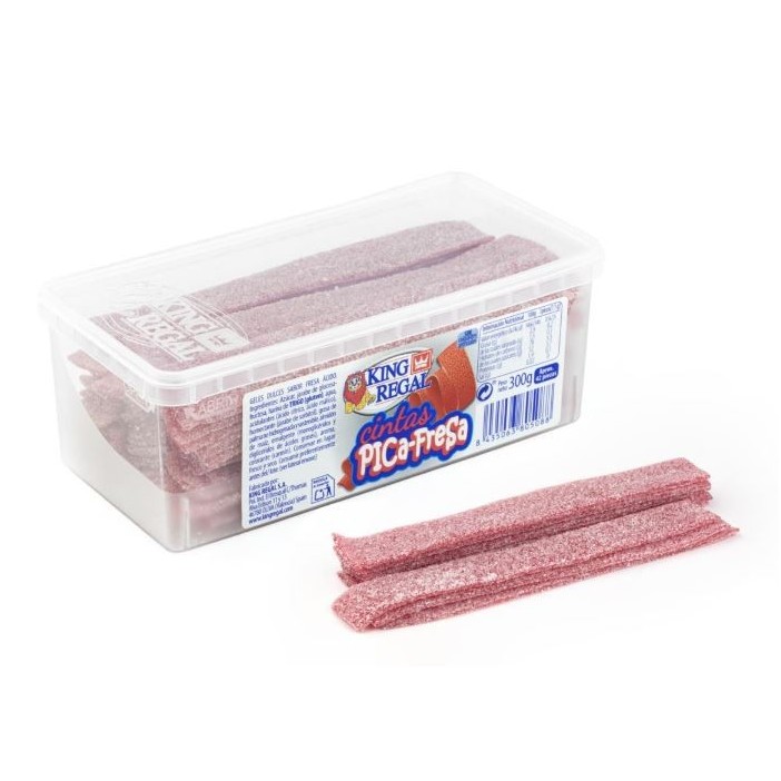 Regaliz King Regal Mini Cintas Pica Fresa 300gr.