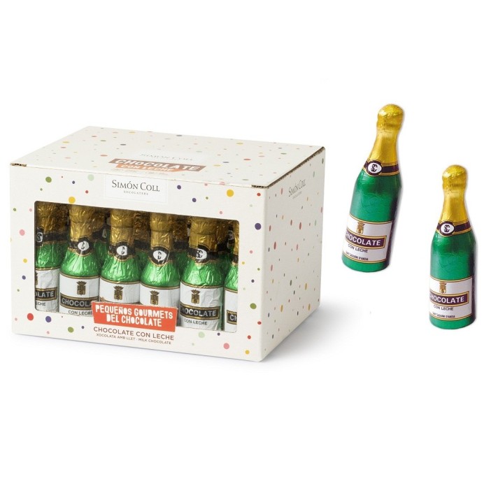 Simón Coll Botellas champán de chocolate medianas 30u.