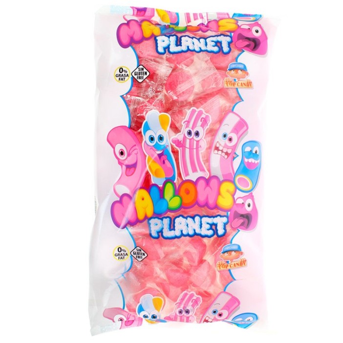Top candy Mallows envueltos BOLAS ROSAS 110u.