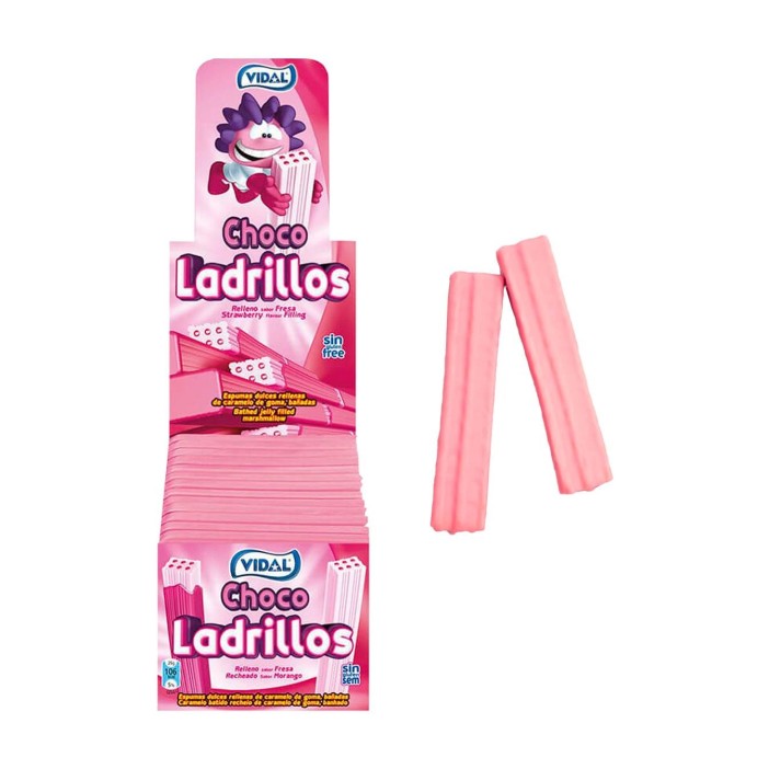Vidal Choco Ladrillos Fresa 75u.